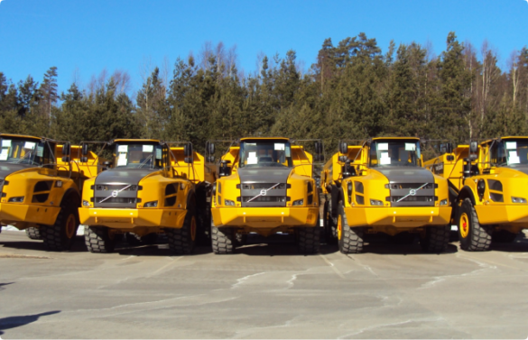 Volvo a35f dump trucks